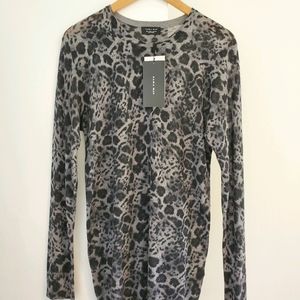 mens ZARA animal print light swester
